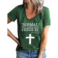 thumbnail image 1 of Easter Women's Cross And Letter Print Top, 1 of 2