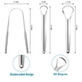 thumbnail image 2 of Set de 3 raspadores de lengua de acero inoxidable YLYL, 2 of 6