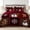 Burgundy Snowman, variant on Davulos Christmas Quilt Set King Size,3 Pieces Snowman Gingerbread Print Buffalo Plaid Patchwork Bedspread, Lightweight Coverlet Set for Home Holiday Xmas Decor