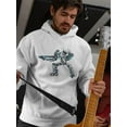 thumbnail image 2 of Armed 3d Robot   Hoodie Men -Image by Shutterstock, Male Large, 2 of 4