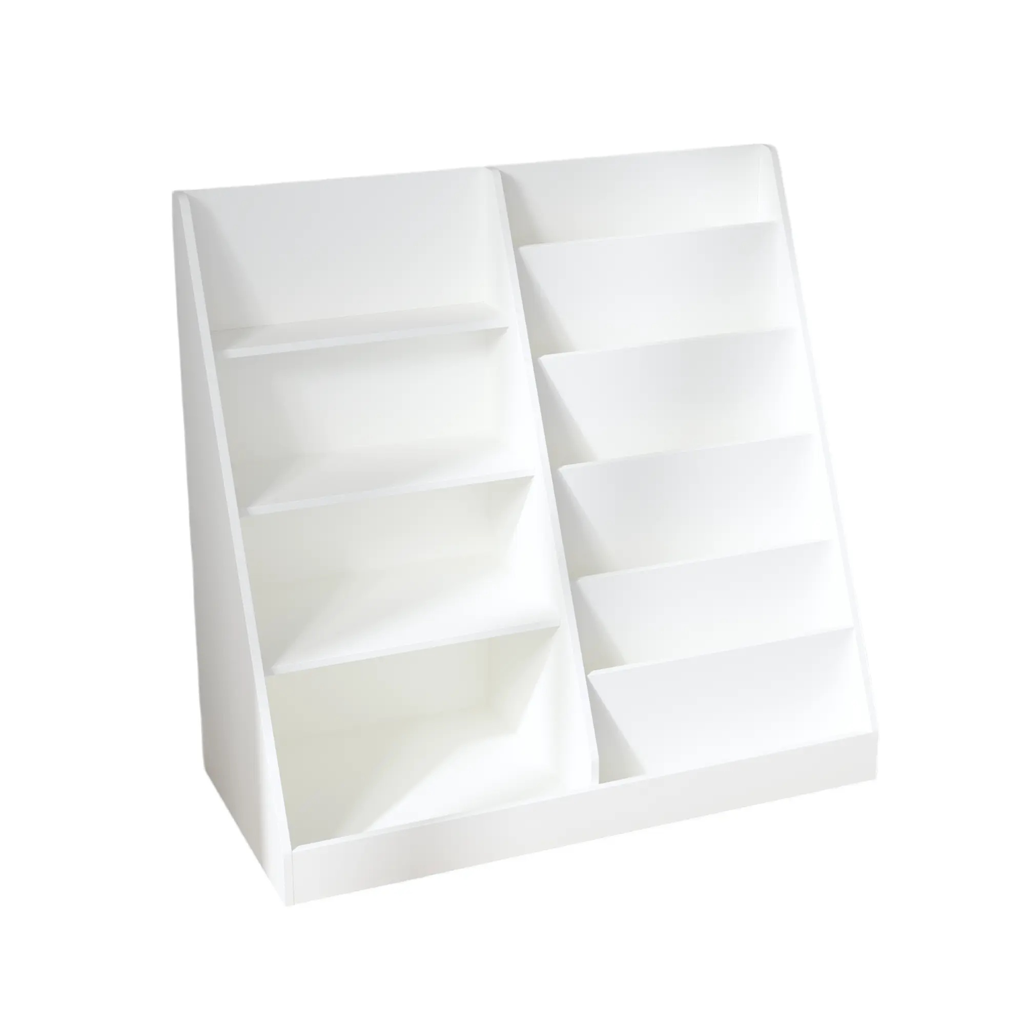 Aukfa Kids Bookshelf and Toy Storage Organizer w/ Bookcase Display Stand, White