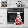 thumbnail image 5 of 2 Pcs Hanging Towels, Dish Towels Floral Pattern Absorbent Hand Towels with Hanging Loop Washcloth for Bathroom Kitchen, 5 of 6