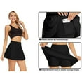 thumbnail image 7 of Skirts for Women Elastic Waist with Pockets Inner Ruffles A Line Flowy Sports Skorts Black Casual Summer Athletic Skort XS, 7 of 7