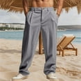 thumbnail image 1 of Men's Casual Pants Fashionable Slim Trousers Solid Breathable Slacks for Daily Wear, 1 of 8