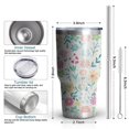 thumbnail image 6 of 30oz Pioneer Flower Tumblers Stainless Steel Tumbler with Lid and Straw,Vacuum Insulated Double Wall Travel Tumbler Cups Mug with Cleaning Brush for Coffee,Tea, 6 of 7