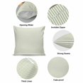 thumbnail image 5 of Pillow Covers 26x26 Inch, Farmhouse Sage Green White Striped Linen Pillowcase with Invisible Zipper, Modern Stripes Decorative Throw Pillow Covers Cushion Case for Couch Sofa Bed Living Room, 5 of 9