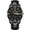 Leather black strap - black case - black dial, variant on Student double calendar waterproof quartz men's watches with luminous function