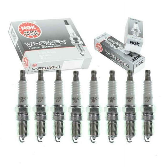 8 pc NGK V-Power Spark Plugs compatible with Ford Explorer 4.6L 5.0L V8 1996-2005