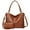 Brown, variant on LUXUR Women Shoulder Bags Large Capacity Tote Bag Multi Pockets Crossbody Handbag 2Pcs Ladies Wristlet Adjustable Strap Brown