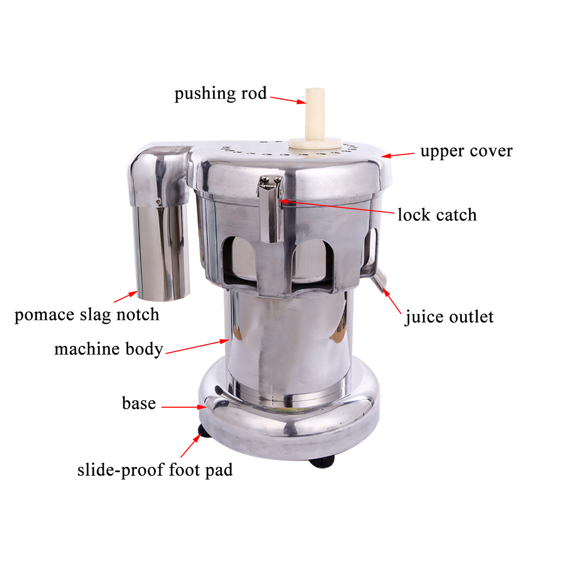 INTBUYING Fruit Vegetable Extractor Juicer Electric Centrifugal Juicer Stainless Steel