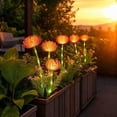 thumbnail image 4 of Solar Powered Garden Flower Stake Lights, IP65 Waterproof LED Floral Lamp, Auto On Outdoor Landscape Lighting For Yard Pathway Patio Backyard Evening Holiday Decoration, 4 of 7