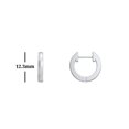 thumbnail image 3 of Small Huggie Hoop Earrings - 14k White Gold, 3 of 4