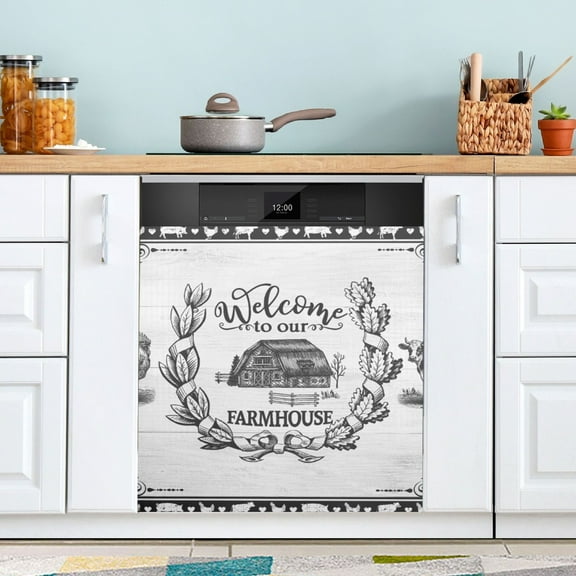 Farm Animal Dishwasher Magnet Cover Reuseable Refrigerator Magnet Cover Decal Fridge Microwave Stickers Hoilday Party Decor 23 x 26 Inch