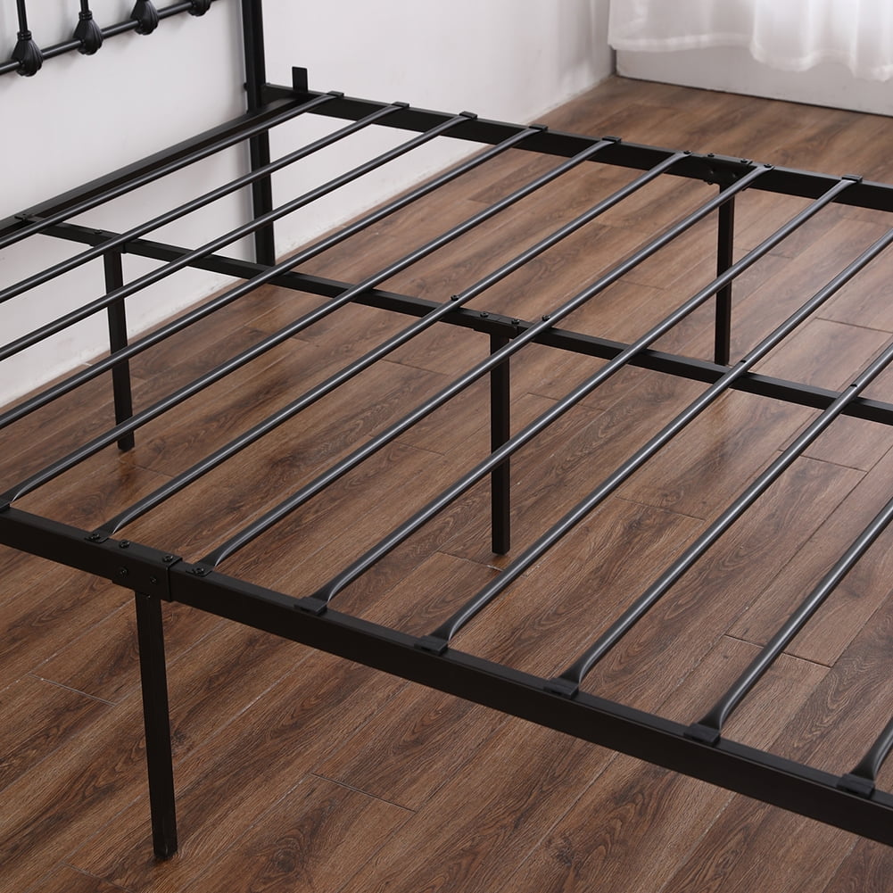 Lowestbest Single-Layer Curved Frame Bed Head and Foot Tube with Shell Decoration, Queen Iron Bed (Black) Lowestbest Single-Layer Curved Frame Bed Head and Foot Tube with Shell Decoration, Queen Iron Bed (Black)