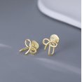 thumbnail image 6 of Solid 925 Sterling Silver Bow Clip On Earrings Ribbon for Women Bowknot Cuff Earrings Non Pierced Wrap Earrings, 6 of 6