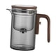 thumbnail image 2 of Glass Tapot Separación de agua Regalos de té para té suelto Té creativo té té maneñador de madera fabricante de té para casa de la casa de té casera 520 ml, 2 of 8