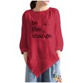 thumbnail image 1 of Camisas Para Mujer Moda Casual Estampado Cuello Redondo Manga Larga Camiseta Top Blusa Pullover Odeerbi  ODB129790, 1 of 4