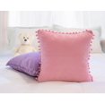thumbnail image 2 of Ivory Park Pompom Pink Lady Decorative Throw Cushion, 2 of 2