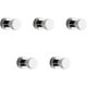 thumbnail image 1 of Ganchos cromados para toallas, 5 paquetes de ganchos de metal inoxidable para abrigos y batas, ganchos adhesivos o montados en la pared para baño TUNC Sencillez, 1 of 5