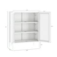 thumbnail image 3 of Amelia Armoire d'Appoint Moderne 31,5 avec 3 Tablettes Ajustables, Blanc, 3 of 9