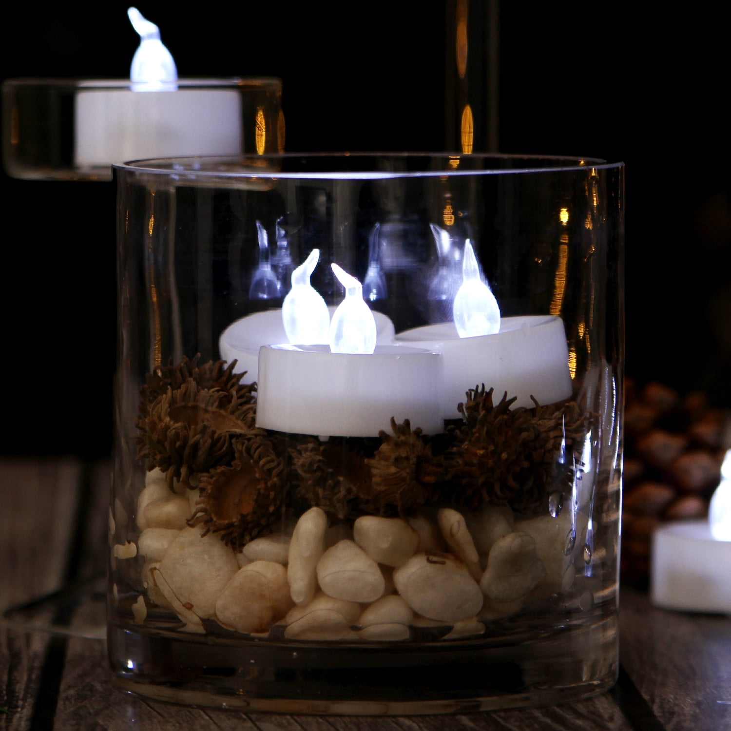 20 pcs COOL White LED Tea Light Flameless Battery Candles Wedding Party 