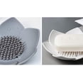 thumbnail image 4 of Jabonera De Silicona Duradera Y Respetuoso Con El Medio Ambiente, Estante De Almacenamiento Creativo En Forma De Pétalo Ducha, Mostrador, Fregadero, Baño - 1 Unidad (Blanco). Afortunado Sencillez, 4 of 5