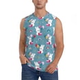 thumbnail image 2 of Goofa Rabbit And Rainbow Printed Men's Sleeveless T-Shirt - Athletic Gym Workout Tank Top for Men - Moisture-Wicking, UPF 30+ Quick-Dry Muscle Tee-Medium, 2 of 8