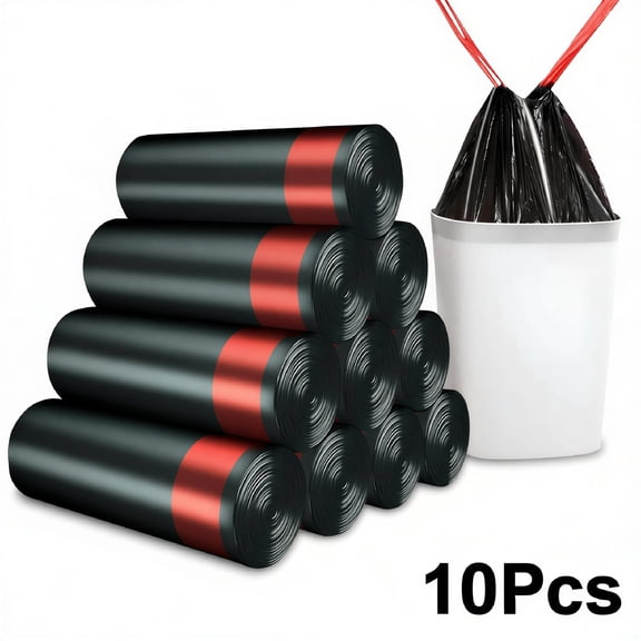 TELOLY 13 Gallon Tall Kitchen Trash Bags,Heavy-Duty Drawstring Garbage Bags,Unscented,120 Count