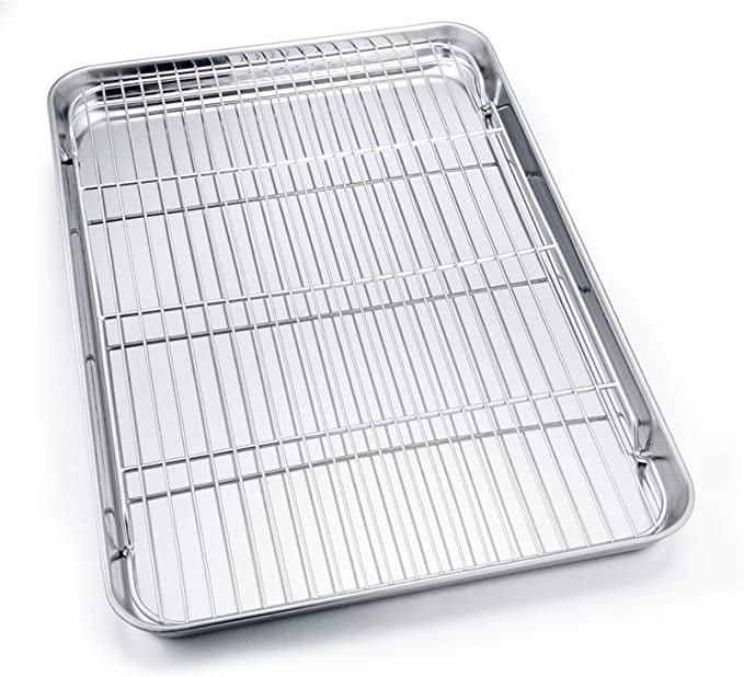 9 Inch Baking Pan With Rack Set Stainless Steel Oven Sheet Pan Tray 9-inch-baking-pan-with-rack-set-stainless-steel-oven-sheet-pan-tray