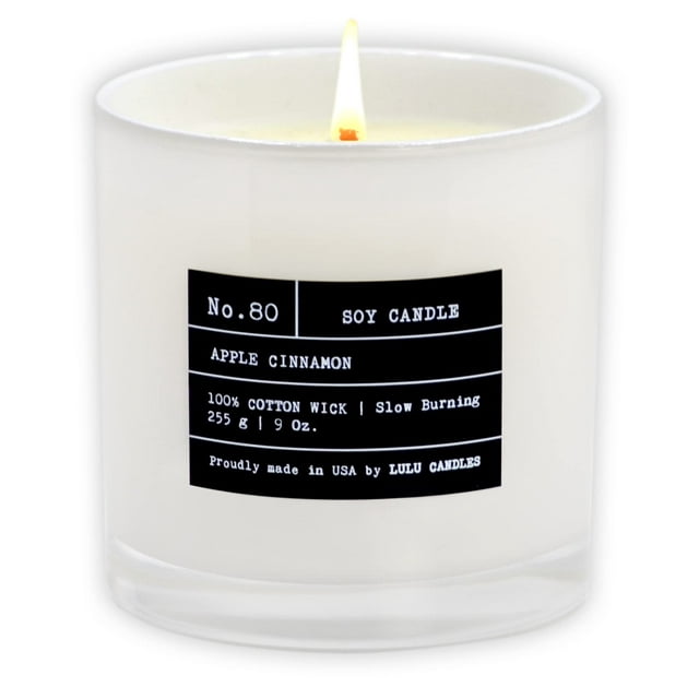 Candle Lulu Candles con aroma a manzana y canela, soja, 265 ml