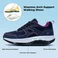 thumbnail image 3 of AOV Womens Walking Shoes for Plantar Fasciitis, Arch Support Athletic Tennis Sneakers Orthotic Comfortable Shoes for Standing All Day BlueRose US 11, 3 of 7