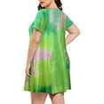 thumbnail image 4 of EQWLJWE Robes pour Femmes Été Ample Décontracté Grande Taille Confortable Femmes Col Rond Imprimé Floral Franges Bretelles Robe de Soirée, 4 of 5
