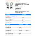 thumbnail image 2 of Front Brake Pad and Rotor Kit - Compatible with 2007 - 2012 Dodge Caliber 2008 2009 2010 2011, 2 of 2