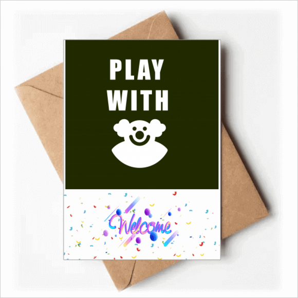 Clown Laugh Art Deco Fashion Welcome Back Greeting Cards Envelopes Blank