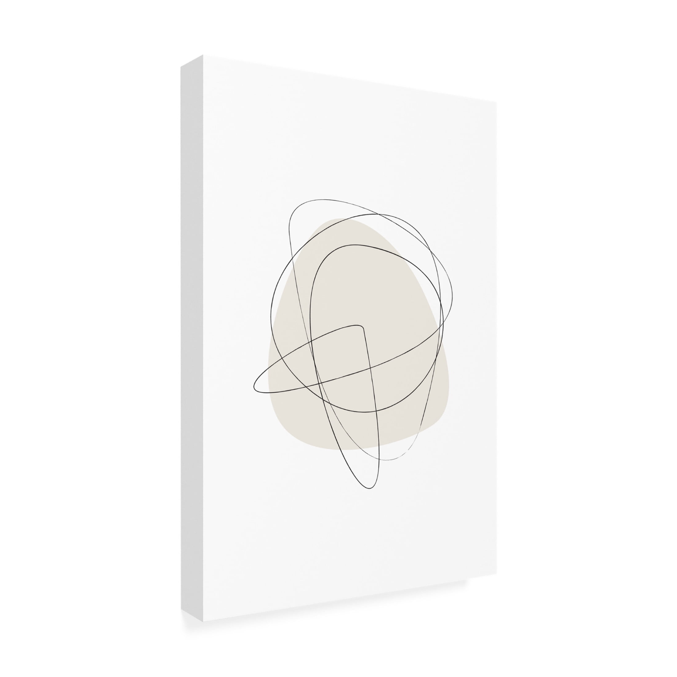 Trademark Fine Art Oju Design  Beige Circles Canvas Wall Art