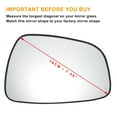 thumbnail image 3 of Unique Bargains Left Driver Side Rearview Mirror Glass Replacement Non-heated White Glass Fit for Hyundai Elantra 11-13, 3 of 6