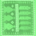 thumbnail image 1 of Ahgly Company Indoor Square Southwestern Emerald Green Country Area Rugs, 7' Square, 1 of 4