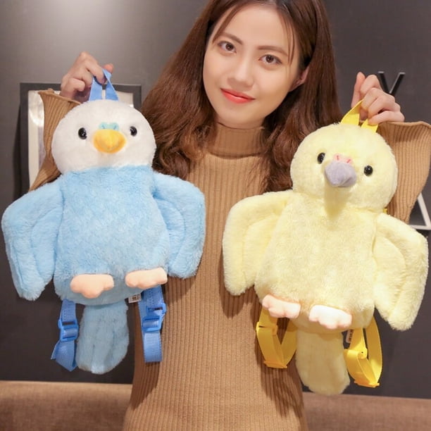 Parrot Dinosaur Sloth Plush Toys Stuffed Animals Shoulder Bag Backpack Coin Purse Wallet Pouch Kids Children Girls Gift heqiyong LED