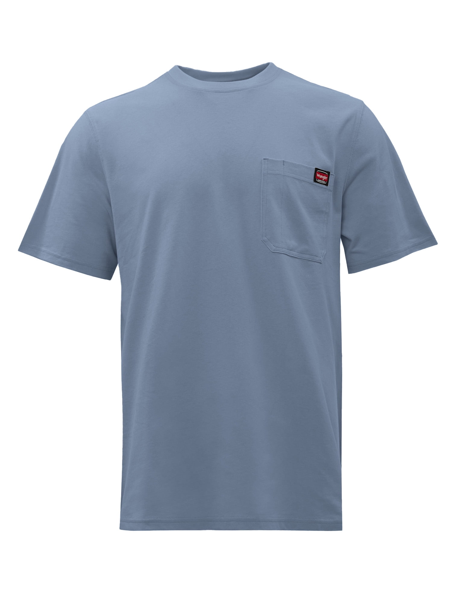 Wrangler Workwear Men's Short Sleeve Heavyweight Pocket Crew Work Shirt, size S-2XLT