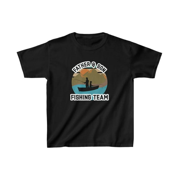 Father and Son Fishing Team" Kids T-Shirt - Father's Day Gift!