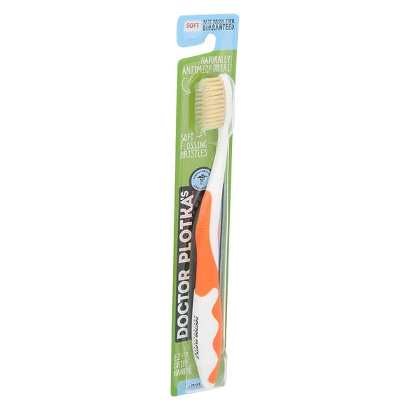 Mouth Watchers Nano Silver Antibacterial Floss Bristle Toothbrush, Adult Orange - 1 Ea