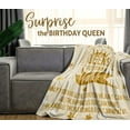 thumbnail image 6 of Birthday Gifts for Women, Birthday Gifts for Her, Bday Gifts - Queens are Born in June Birthday Gift Ideas for Mom, BFFs, Grandma, Aunt - Flannel Plush Blanket - 50"x 65", 6 of 6