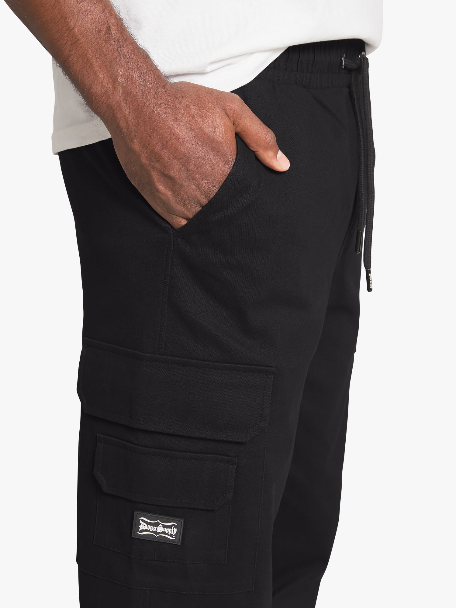 Dogg Supply by Snoop Dogg All-Gender Men's and Women's Stretch Twill Cargo Joggers, Sizes XS-3XL