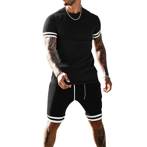 UKAP - UKAP Mens Casual Tracksuit 2-Piece Sport Outfit Sportswear Solid ...