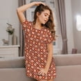 thumbnail image 3 of Daiia 70s Retro Style Print Women's Nightshirt Soft Nightgowns for Women Short Sleeve dress Short-sleeved Sleepwear, 3 of 6