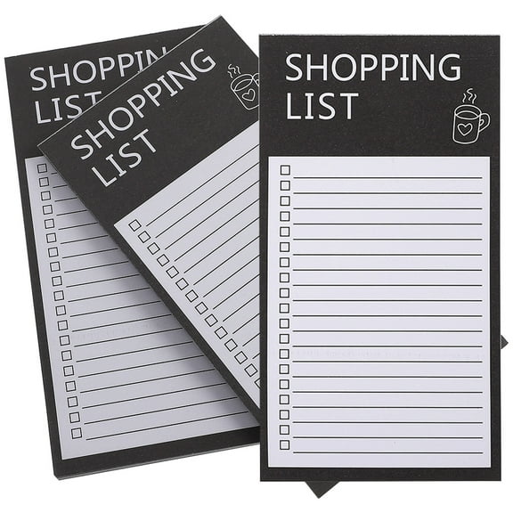 Masteelf  3 Books Shopping List Notepad Grocery Magnet for Fridge Notebook