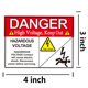 thumbnail image 1 of Pegatinas Danger High Voltage, 20 unidades, para peligro eléctrico, 1 of 2