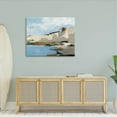 thumbnail image 2 of Seaside Cliff Abstract Landscape Landscape Painting Gallery Wrapped Canvas Print Wall Art, 2 of 7