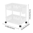 thumbnail image 6 of DURUA 2-Tier Pulley Rack with Wheels, Freestanding Storage Organizer for Snacks, Spices, Toiletries and Cleaning Supplies(White 16.73×13.58×10.04in), 6 of 6