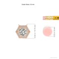 thumbnail image 3 of ANGARA Natural Diamond Pendant with Hexagonal Halo in 14K Rose Gold for Women (Size-5.6mm| Color-K| Clarity-I3) | April Birthstone, Anniversary, Jewelry Gift for Women | Natural Diamond Necklace, 3 of 7